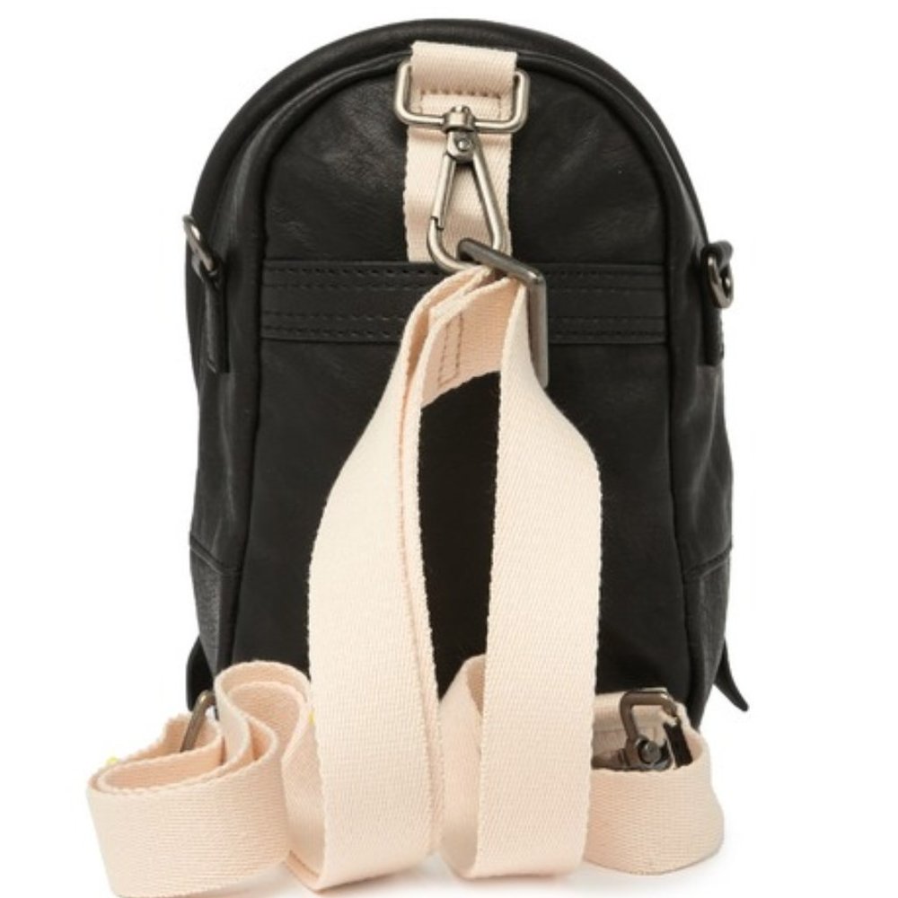 LOLA Stargazing Convertible Mini Black Leather Backpack NWT - Picture 6 of 16
